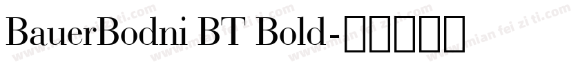 BauerBodni BT Bold字体转换
